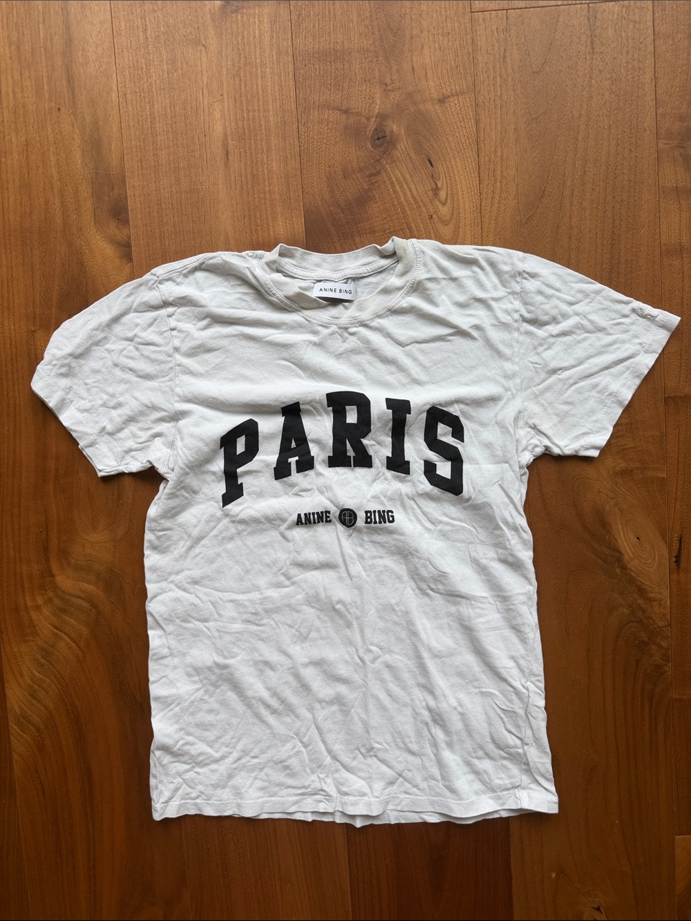 ANINE BING / Paris black & white graphic tee /  XS